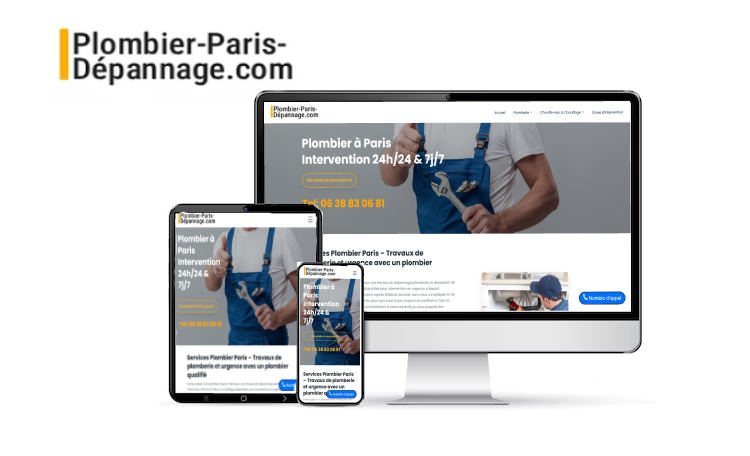 Création site web pour un plombier à Paris